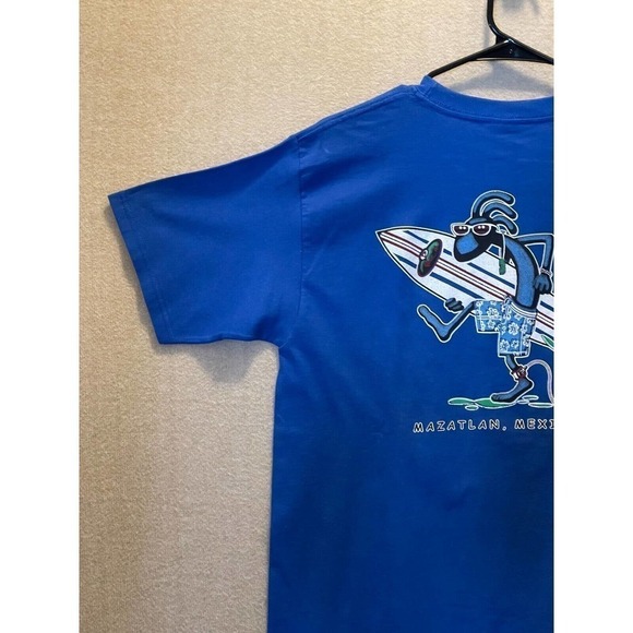 Yazbek Shirt Men's Medium Blue Mazatlan, Mexico - Picture 8 of 12